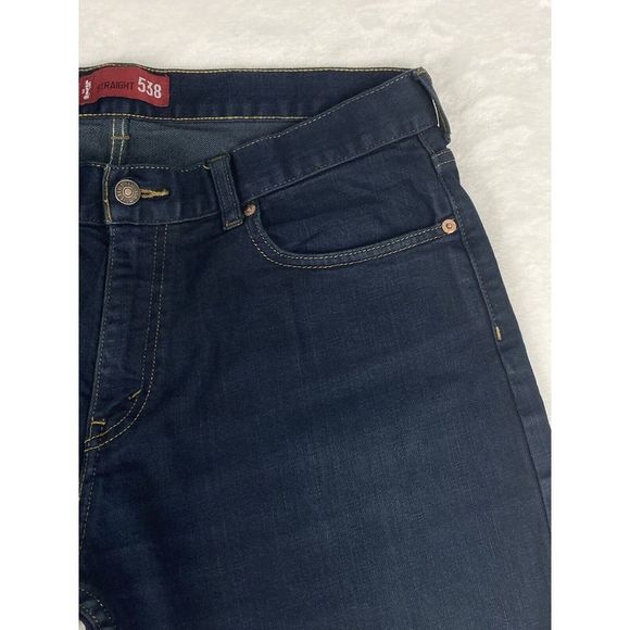 Levi's 538 Straight Denim Jeans Mens‎ Blue Dark Wash Size 34x32 (34x29 Measured) - Picture 3 of 16